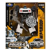 PARAPLY Transformer Police Robotları Kız Erkek Çocuk Oyuncak Eğitici Oyuncaklar thumbnail 2