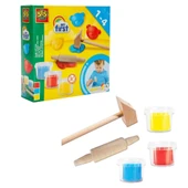 PARAPLY Aletli Oyun Hamur Seti 3x90 gr Kız Erkek Çocuk Oyuncak Eğitici Oyuncaklar - 1