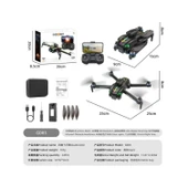 Ozmik GD83 4K Sabit Kameralı RGB LED Drone  150 Metre Menzil Brushless Motor Ultra Stabil Uçuş thumbnail 6