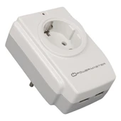 Powermaster PM-18721 16 Amper - 3680 Watt Tekli Çocuk Korumalı 2 USB'lı 1400 Joule Akım Korumalı Priz - 1