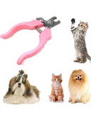 3B Trend Kedi Köpek Yaylı Tırnak Makası Evcil Hayvan Tırnak Kesme Giyotin Pembe - 1