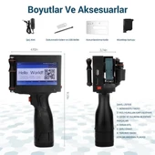 Powermaster PM-10878 4.3'' Dokunmatik Ekranlı Şarjlı Endüstriyel El Tipi Portatif Mürekkep Yazıcı - 3