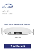 Acura AC-52 CE Onaylı 20KG Kapasiteli Dijital Bebek Tartısı - 4