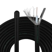 Mag Rg6/U6 Bakır Cu/Cu 80 Tel Siyah Anten Kablosu (100 Metre) thumbnail 2