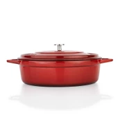 Schafer Guss Chef Döküm Basık Tencere 28 Cm Kırmızı - 2