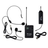 MagicVoice MV-1303Y UHF 1 Yaka + 1 Headset Kablosuz Profesyonel Telsiz Mikrofon - 1
