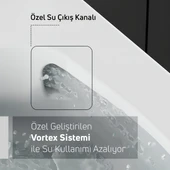 Creavit Nora Vortex Beyaz Asma Klozet NO323, Creavit Nora Duck Duroplast Yavaş Kapak thumbnail 6