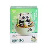 ZeycanHome P1274 Panlos Panda Blok Seti 510 Parça -Vagon life Kız Erkek Çocuk Oyuncak Eğitici Oyuncaklar thumbnail 1