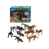ZeycanHome SH-D58011 Vardem Kutulu 10 Parça Vahşı Hayvan Seti Kız Erkek Çocuk Oyuncak Eğitici Oyuncaklar thumbnail 1