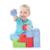 ZeycanHome Yumuşak Big Bloklar Çanta 24 Parça Kız Erkek Çocuk Oyuncak Eğitici Oyuncaklar - 2