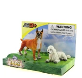 ZeycanHome Boxer ve Kaniş Model Hayvan Köpek Kız Erkek Çocuk Oyuncak Eğitici Oyuncaklar thumbnail 2