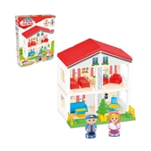 ZeycanHome 03234 İki Katlı Ev Bloklar Kız Erkek Çocuk Oyuncak Eğitici Oyuncaklar thumbnail 1