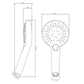 Bocchi Air Touch Xtreme Eco 110R 3 Sprey Fonksiyonlu El Duş Takımı Beyaz / Krom thumbnail 2