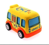 ZeycanHome Çek Bırak Mini Sevimli Sarı Otobüs Kız Erkek Çocuk Oyuncak Eğitici Oyuncaklar thumbnail 3