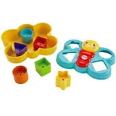 ZeycanHome Fisher Price Şekil Eşleştirme Arkadaşı Kelebek Kız Erkek Çocuk Oyuncak Eğitici Oyuncaklar - 2