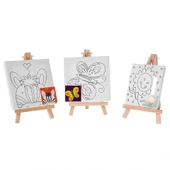 ZeycanHome Bu-Bu Tuval Standı Mini 30'lu Kız Erkek Çocuk Oyuncak Eğitici Oyuncaklar thumbnail 1