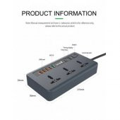 Relife Rl-316D Akıllı Priz Akım Korumalı 5 Usb 5V-3.4A Qc 3.0 - 4