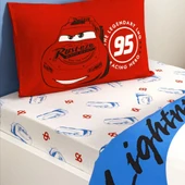 Taç Lisanslı Disney Cars Mcqueen Tek Kişilik Pamuk Nevresim Takımı thumbnail 2