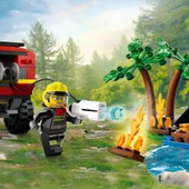 ZeycanHome LEGO 4x4 Kurtarma Botlu İtfaiye Kamyonu Kız Erkek Çocuk Oyuncak Eğitici Oyuncaklar thumbnail 3