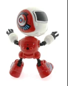 ZeycanHome Dekoratif Sesli Işıklı Mini Sevimli Kırmızı Robot Kız Erkek Çocuk Oyuncak Eğitici Oyuncaklar - 3