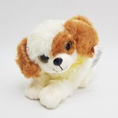Peluş Sesli Yatan Köpek - Krem Kahverengi - 2