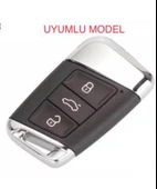 Passat B8 Arteon Tiguan Ateca ve Süper B Anahtar Kılıfı 2.Resime Bakınız Siyah/Gümüş thumbnail 2