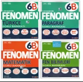 Fenomen 6 .Sınıf 6B Türkçe+Matematik+Fen+Paragraf Soru Bankası ( 4 Kitap) - 1