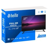 Hello HL-2700 27'' Audio IN-RCA-VGA-HDMI-USB 12 Volt Adaptörlü Full HD Led Monitör - 3