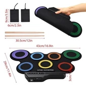 Magicvoice G3002R 7 Ped Gökkuşağı Renkli Elektronik Roll Up Davul Kiti - 3