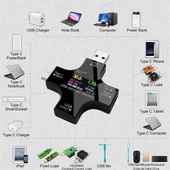 PowerMaster PM-26611 USB Tester Voltmetre Ampermetre Akım Göstergesi Multimetre Test Cihazı OTG Destekli - 3