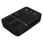 Olesson 1661 DC 12-24V 200W Oto Araç Power İnverter 2x Çakmak Girişi - 2x TYPE-C - 4x USB - 2x 220V Üniversal Priz - 2