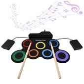 Magicvoice G3002R 7 Ped Gökkuşağı Renkli Elektronik Roll Up Davul Kiti - 6