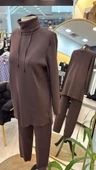 Nuss pantolonlu triko takim 1353 kahve - 10