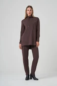 Nuss pantolonlu triko takim 1353 kahve - 1