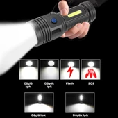 Powermaster PM-26722 Plastik 4+2 Modlu Şarjlı 12 Ledli El Feneri - 4