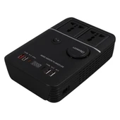 Olesson 1661 DC 12-24V 200W Oto Araç Power İnverter 2x Çakmak Girişi - 2x TYPE-C - 4x USB - 2x 220V Üniversal Priz - 4