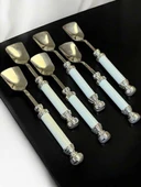 Royking Porselen Gümüş Saplı Dondurma Kaşık 6'lı EYM 104 - 1