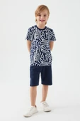 Arnetta 2506 Maze Lacivert Erkek Çocuk Bermuda Takım thumbnail 1