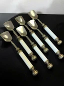 Royking Porselen Antik Saplı Dondurma Kaşık 6'lı EYM 105 - 1