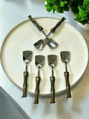 Royking Bambu Saplı Antik Dondurma Kaşık 6'lı EYM 087 - 2