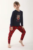 Arnetta 2602 Oh Deer Lacivert Kız Çocuk Uzun Kol Pijama Takım - 3