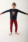 Arnetta 2602 Oh Deer Lacivert Kız Çocuk Uzun Kol Pijama Takım - 2