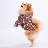 Pawstar StellaOs Fileli Su Geçirmez Küçük Irk Köpek Yağmurluğu thumbnail 1