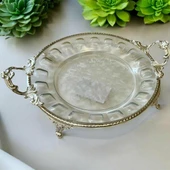 Royking Ayaklı Yuvarlak Sunum Tabağı 24x19 CRS101-2 - 1