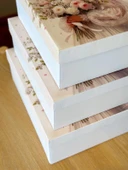 Gelin Türbanlı Çeyiz Kutusu-3 Lü Çeyiz Kutusu-Gelin Kutusu-Gelin Bohça Kutusu-Damat Kutusu - 3