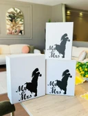 Mr & Mrs Box-Gelin Damat Hediye Kutusu-Nişan Bohça Kutusu-Özel Tasarım Hediye Kutusu - 4