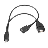 Powermaster PM-17971 USB Dişi Micro USB Erkek Dişi 20 Cm Y OTG Kablo - 1