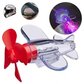 Sunup SN-26786 LED Işıklı Motosiklet Süs Uçağı Pilsiz Çalışan, Kırmızı-Mavi Işık Efektli thumbnail 1