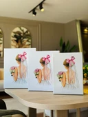 Çeyiz Kutusu-3 Lü Çeyiz Kutusu-Pembe Fiyonklu Gelin Kutusu-Gelin Bohça Kutusu-Gelin Kutusu - 1