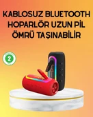 Yüksek Ses Kaliteli Kablosuz Hoparlör LED Işıklı thumbnail 1